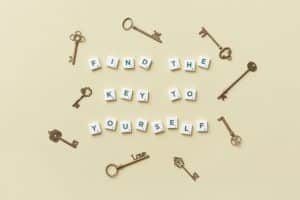 Consciousness Shift - letters spell "find the key to yourself"