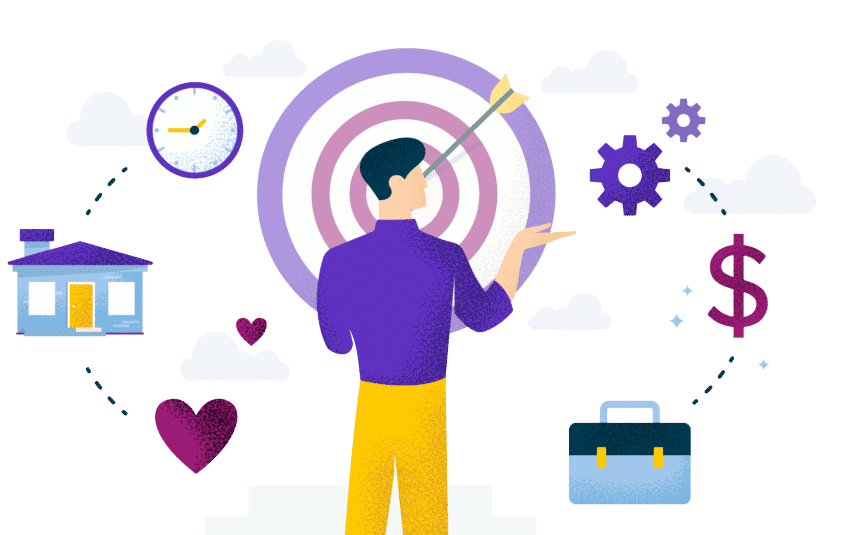 Life coach, a man holding an arrow in his hand, online life coaching