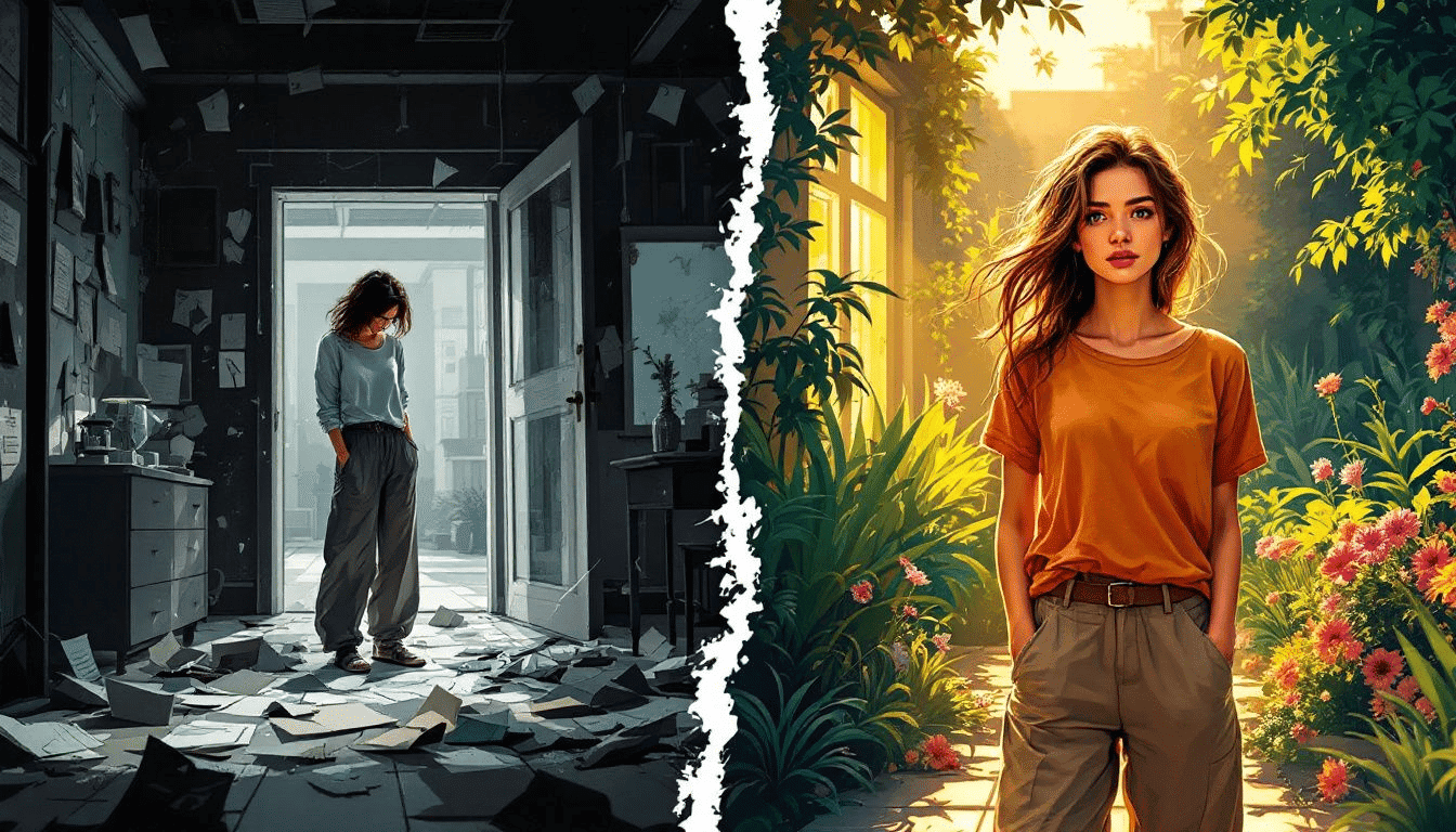 A before-and-after transformation story through personal growth coaching.