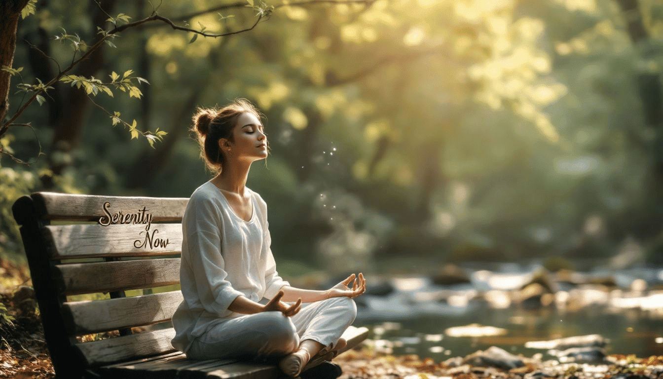 An individual practicing mindfulness meditation in a serene environment.